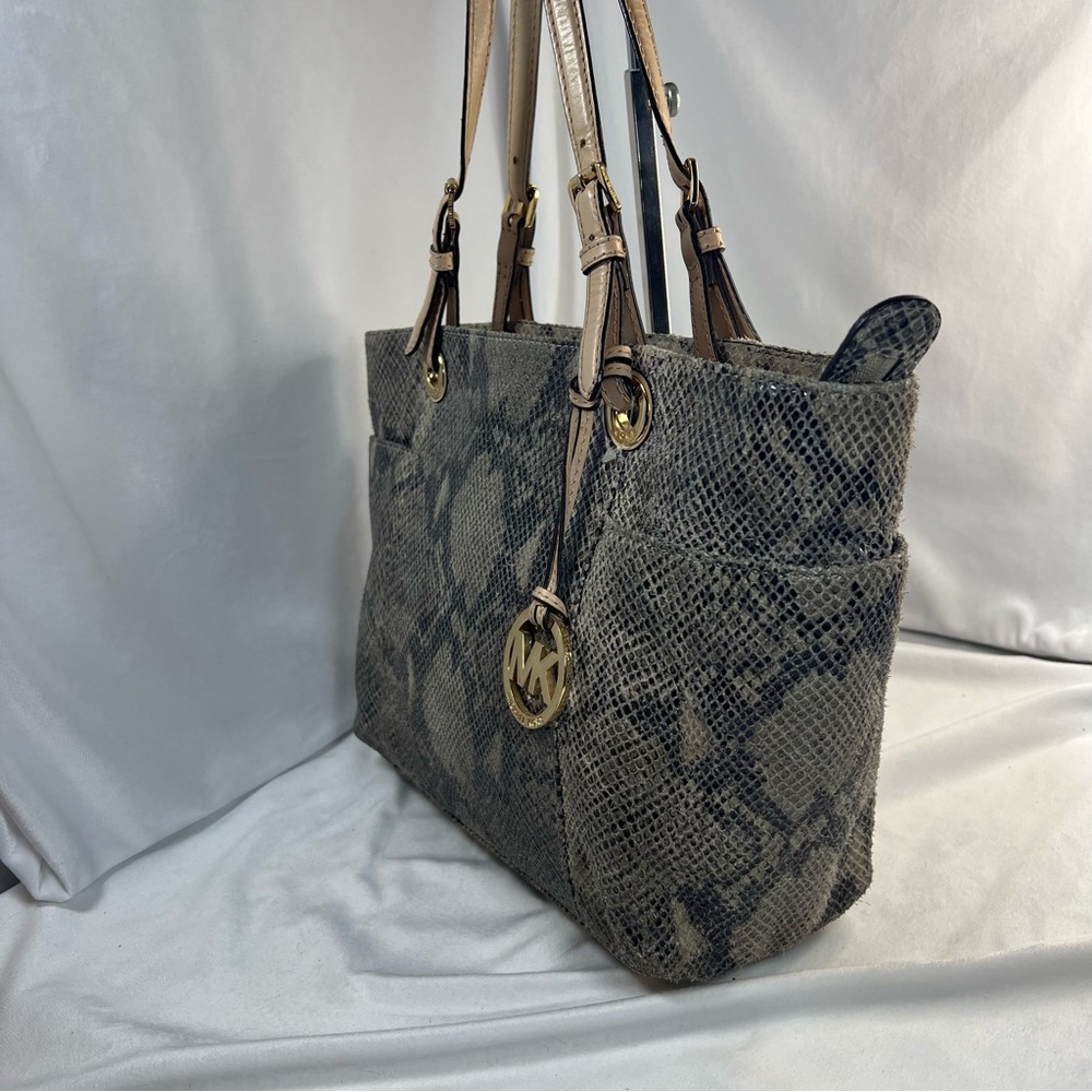 Michael Michael Kors Jet Set Python-Embossed Leat… - image 7